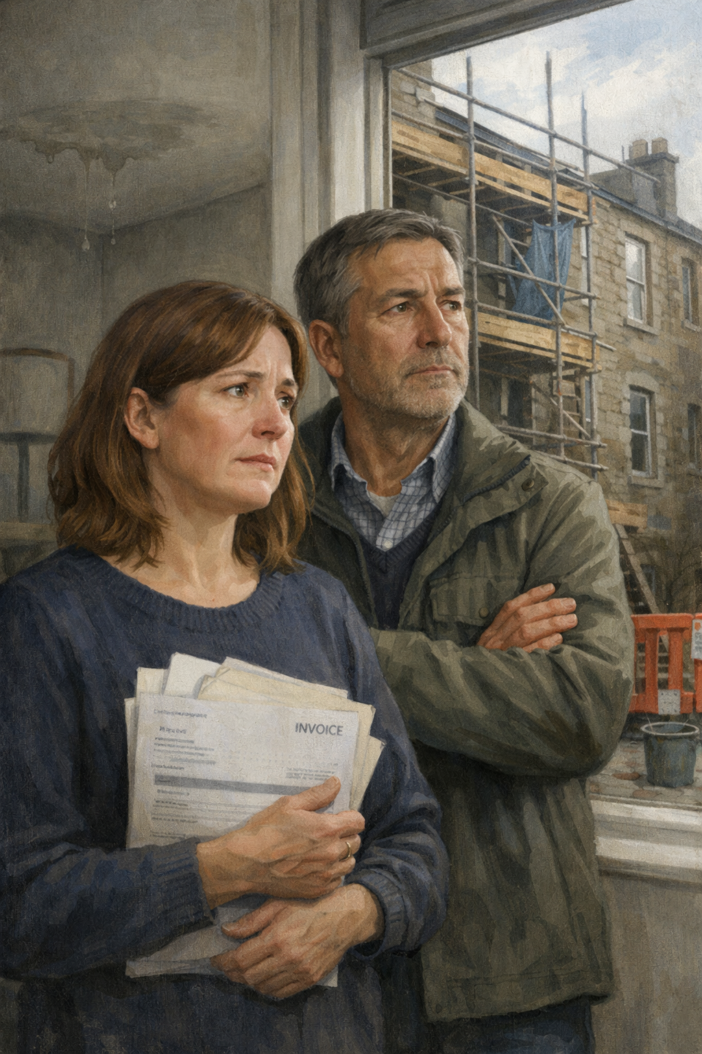 Homeowners dealing with repair delays and ongoing concern.